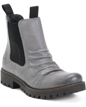 TJ Maxx Leather Payton 55 Comfort Booties For - Gray