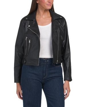 TJ Maxx Motorcycle Jacket For Polyester/Leather - Black