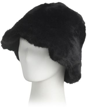 TJ Maxx Faux Fur Bucket Hat, Polyester - Black