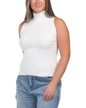 TJ Maxx Ribbed Top For Modal/Cotton - White
