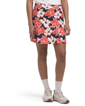 TJ Maxx Pleated Hem Skort, Spandex/Polyester - Red