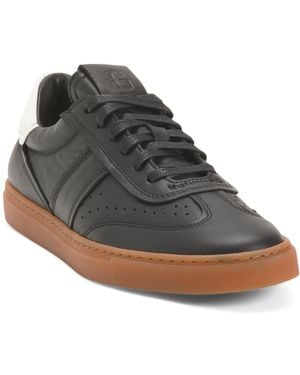 TJ Maxx Leather Charlie Lace Up Sneakers For - Black