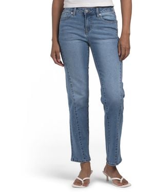 TJ Maxx Seamed Slim Straight Leg Jeans For Spandex/Cotton/Polyester - Blue