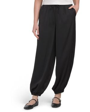 TJ Maxx Balloon Pants With Drawstring For Polyester - Black