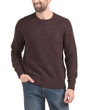 TJ Maxx Merino Wool Blend Crew Neck Sweater For Nylon - Brown