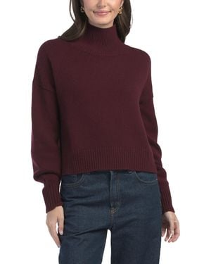 TJ Maxx Wool And Cashmere Blend Oversized Turtleneck, Wool/Cashmere - Red