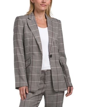 TJ Maxx Plaid Blazer, Polyester - Gray