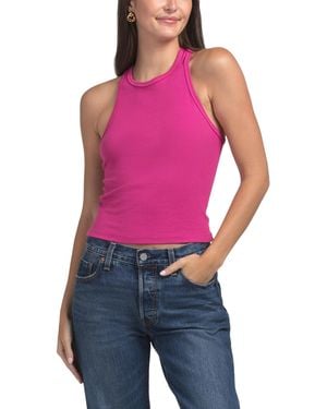 TJ Maxx Pina Crop Tank For Spandex/Modal/Cotton - Purple