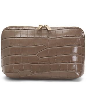 TJ Maxx Leather Dome Pochette, Leather - Brown