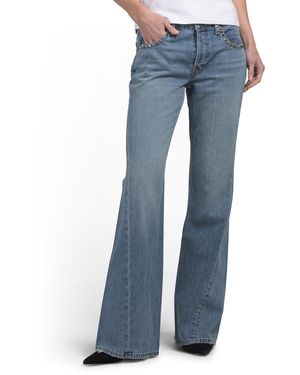 TJ Maxx Twisted Mid Rise Bootcut Jeans For Cotton/Polyester - Blue
