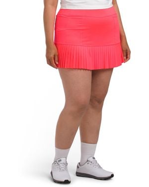 TJ Maxx Upf 50 Knife Pleated Skort, Spandex/Polyester - Red