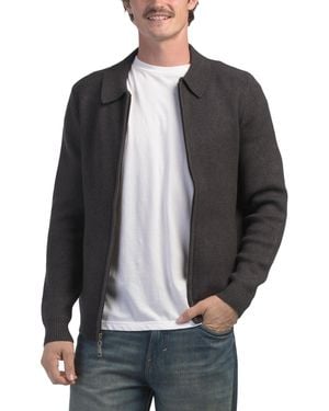 TJ Maxx Full Zip Collared Sweater Jacket For Nylon/Polyester/Rayon - Gray