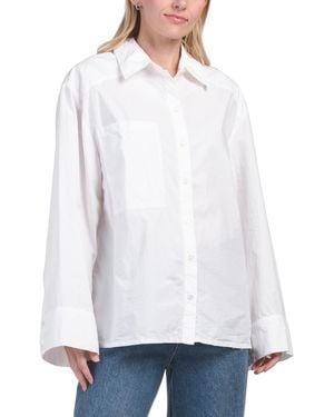 TJ Maxx Button Front Top For Cotton - White