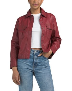 TJ Maxx Remy Jacket With Patch Pockets, Modal/Polyester - Red