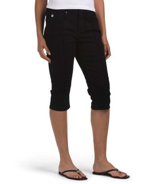 TJ Maxx Pintuck Skimmer Jeans For Spandex/Cotton/Polyester - Black