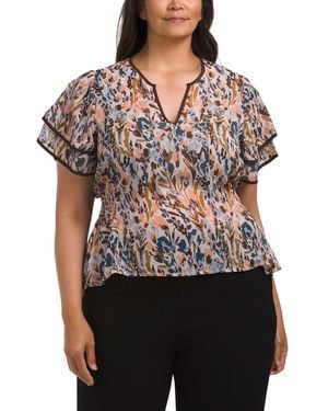 TJ Maxx Plus Bellarosa Top For Polyester - Red