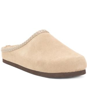 TJ Maxx Nubuck Leather Faris Clogs For - Natural