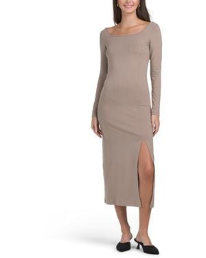 TJ Maxx Pima Cotton Blend Alma Column Dress For - Natural