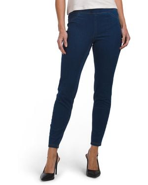 TJ Maxx Petite Pull On Ultra Stretch Denim Pants For Spandex/Cotton/Polyester - Blue