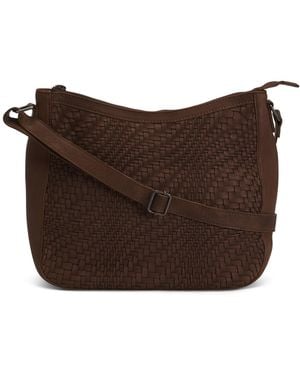 TJ Maxx Leather Woven Shoulder Bag For - Brown