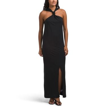 TJ Maxx Pima Cotton Willia Knotted Tank Dress For - Black