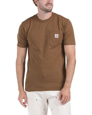 TJ Maxx Iconic Pocket T-Shirt For Cotton/Polyester - Brown