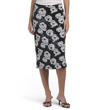 TJ Maxx Sequin Pencil Skirt For Spandex/Polyester - Black