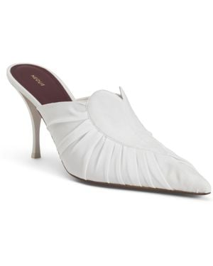 TJ Maxx Kochab Heeled Pointed Toe Mules For Leather - White