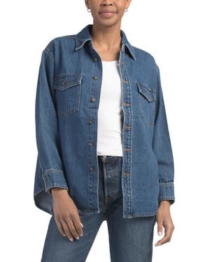 TJ Maxx Classic Shacket For Cotton - Blue