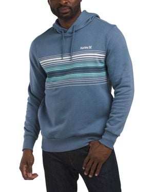 TJ Maxx The Lineup Striped Pull Over Hoodie For Cotton/Polyester - Blue