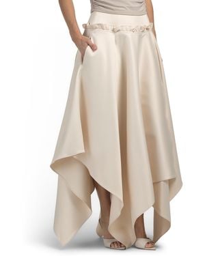 TJ Maxx Vera Satin Handkerchief Skirt For Polyester - Natural