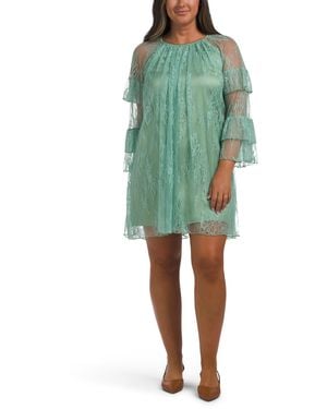 TJ Maxx Lace Mini Dress For Nylon/Spandex/Polyester - Green