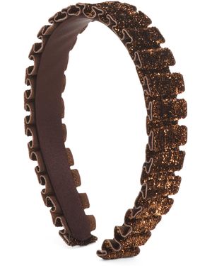 TJ Maxx Rafaela Metallic Velvet Headband, Polyester - Black