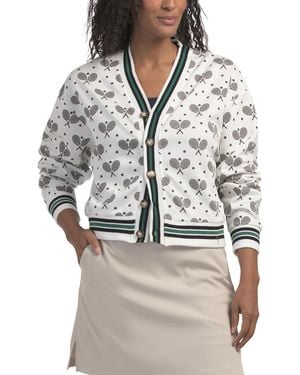 TJ Maxx Tennis Racquet Sweater, Spandex/Polyester/Rayon - Gray