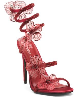 TJ Maxx Victoria Ankle Wrap Heels For - Red