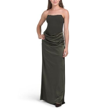 TJ Maxx Strapless Corset Top Gown For Spandex/Polyester - Green