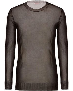 Valentino Semi-Transparent Jumper - Black