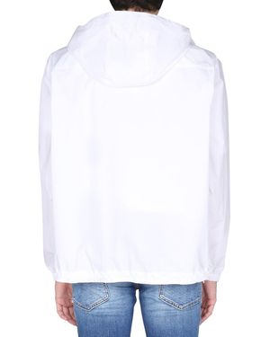 DSquared² Logo Hooded Windbreaker - White