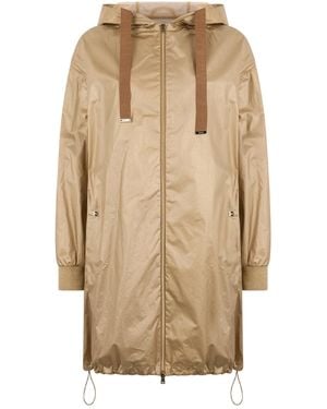 Herno Lightweight Cotton Parka Coat - Natural