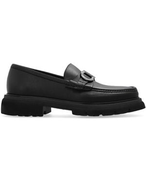 Ferragamo Cocoon Leather Loafers - Black