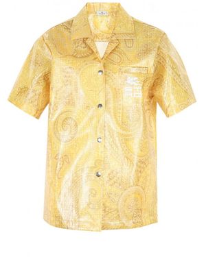 Etro Nylon Printed Shirt - Yellow