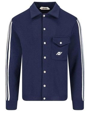 Autry Side Stripe Cardigan - Blue