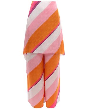 Fendi Wide Trousers - Orange