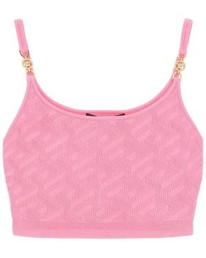 Versace Mini Cropped Top - Pink