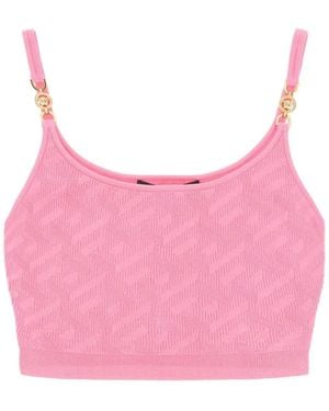 Versace Mini Cropped Top - Pink