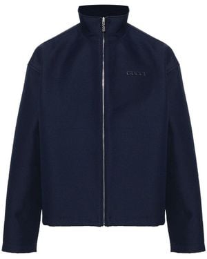 Gucci Wool Long Sleeve Bomber Jacket - Blue