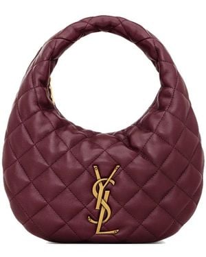 Saint Laurent Icarino Quilted Handbag - Purple