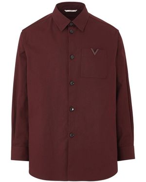 Valentino Cotton Shirt Jacket - Red