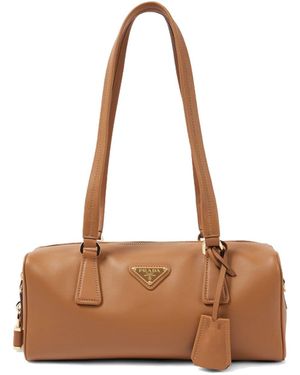 Prada P107Jd- Medium Leather Shoulder Bag - Brown