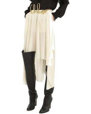 Chloé Eve Over-The-Knee Boots Calf Leather - Natural